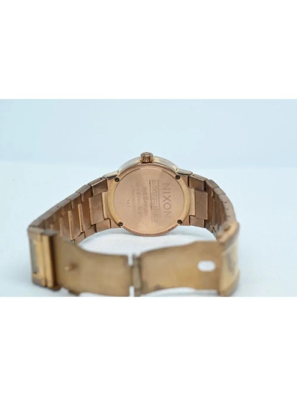 Nixon A160897 The Cannon Rose Gold Dial Steel Bracelet Watch 100M Men's